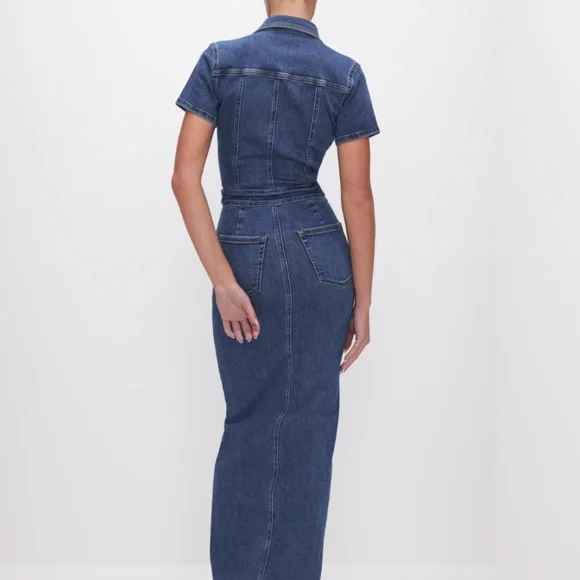 NWT Fit For Success Denim Maxi Dress - Picture 3 of 5